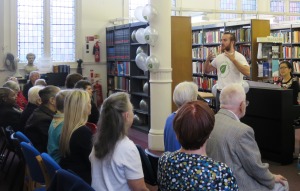 Ruairi Glasheen leads the Rodgers & Hammerstein singalong for Silver Sunday 2016 at Westminster Music Library